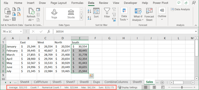 Durum Çubuğu Hesaplamaları Excel Kullanışlı Özellikler