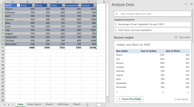 Verileri Analiz Et Excel Kullanışlı Özelliği