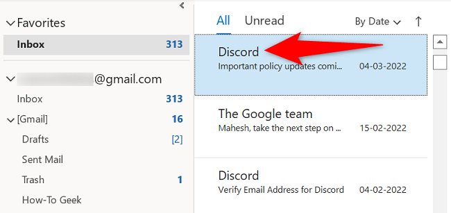 1 Outlook Desktop E-posta seçin