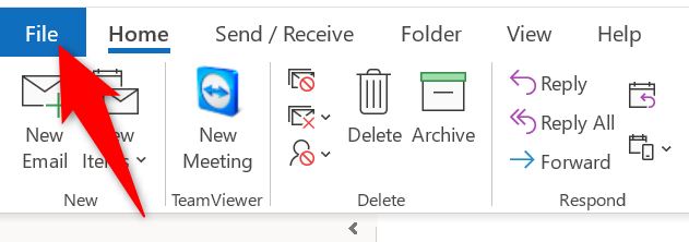 2 Outlook Desktop Dosya Menüsü