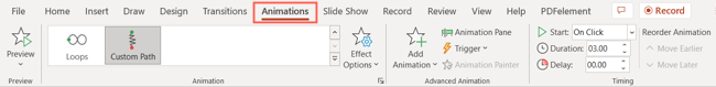 Animasyonlar Sekmesi PowerPoint Hareket Yolları