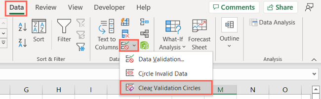 Çevreleri Temizle Excel Çevresi Geçersiz Verileri