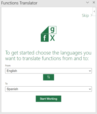 Diller Excel İşlevleri Çevirmen