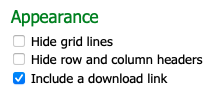 Görünüm Excel Gömme Kodu