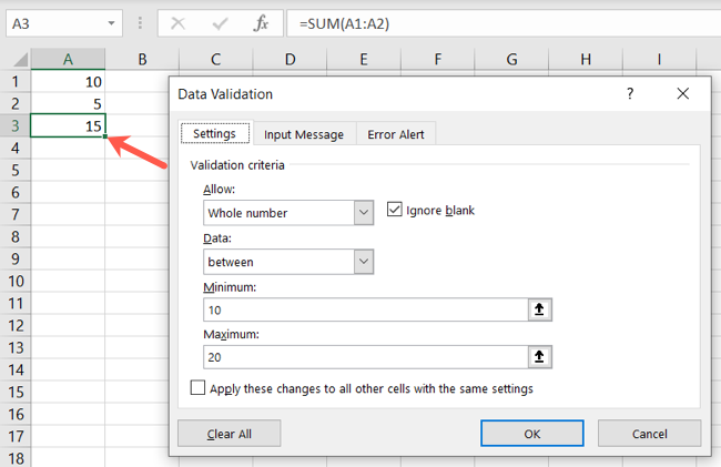 Veri Doğrulama Numarası Excel Çemberi Geçersiz Veri