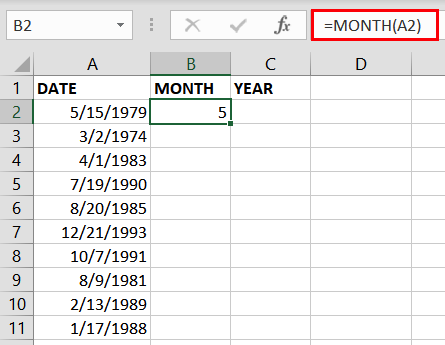 Ay Numara Excel Ay Yıl Başlangıç Tarihi