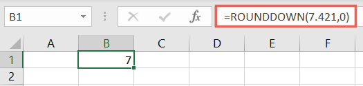 Down Integer Excel Yuvarlak Fonksiyonlar