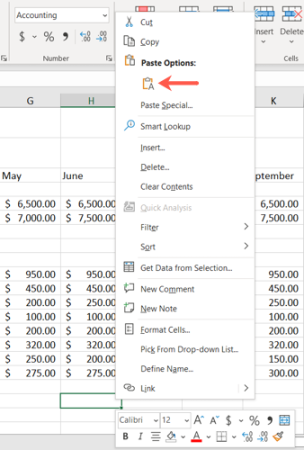 Excel Durum Çubuğu Kopyalamasını Yapıştır