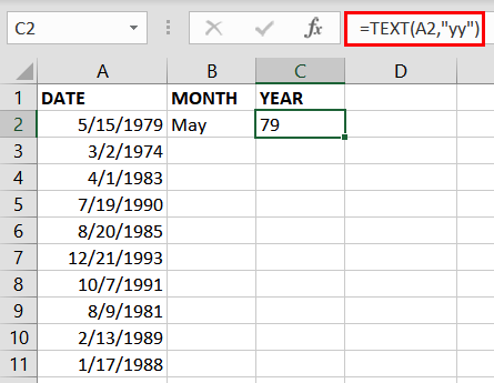 Kısa Yıl Excel Ay Yıl Başlangıç Tarihi