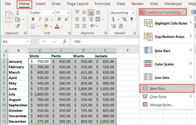 Koşullu Biçimlendirme Yeni Kural Excel Vurgu Ortalaması