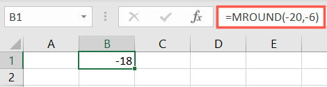 Negatif çoklu excel yuvarlak fonksiyonlar