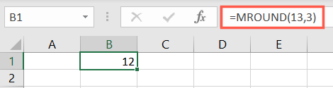 Pozitif çoklu excel yuvarlak fonksiyonlar