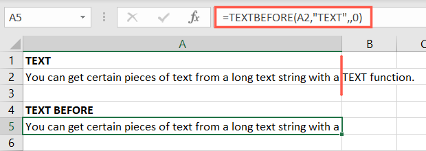 TEXTBEFORE Büyük/Küçük Harfe Duyarlı Excel Bölünmüş Metni Ayıkla