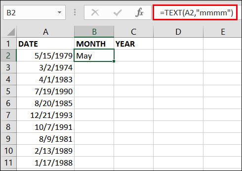 Tam Ay Excel Ay Yıl Başlangıç Tarihi