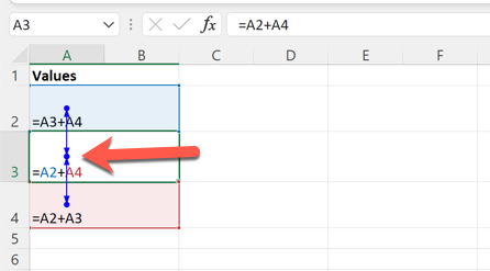 excel izleme bağımlıları örneği