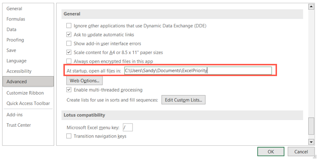 Excel'i Açmak İçin Çalışma Kitabı Varsayılan Ayarları Değiştir