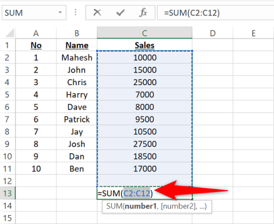 5 excel otomatik toplamı