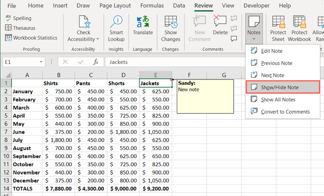 Göster Gizle Not Excel Notları