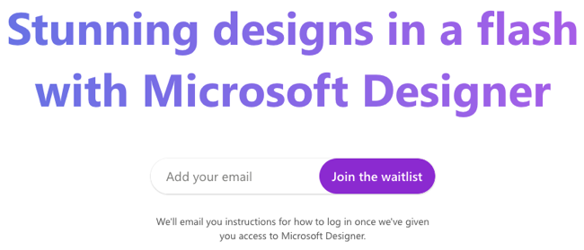 Bekleme Listesine Katılın Microsoft Designer Nedir Başlayın