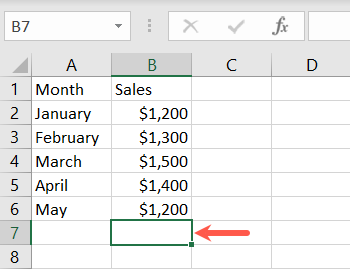 Hücre B7 Excel Yeni Başlayanlar İçin Temel Bilgiler