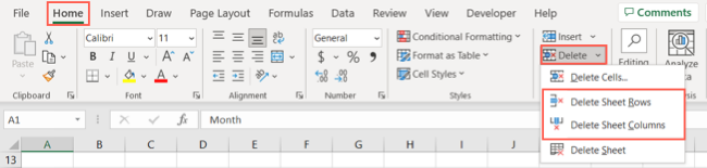 Sütun Satırını Sil Excel Yeni Başlayanlar İçin Temel Bilgiler