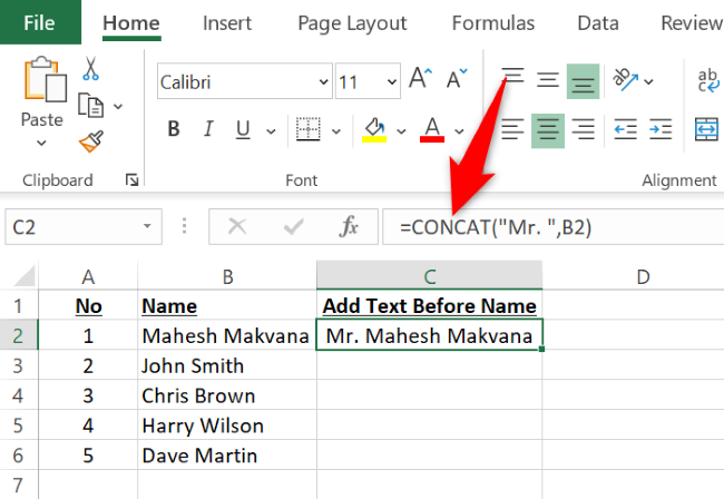 3 Excel Concat - Önceden