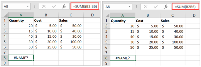 Excel Formül Hatalarını Adlandırma