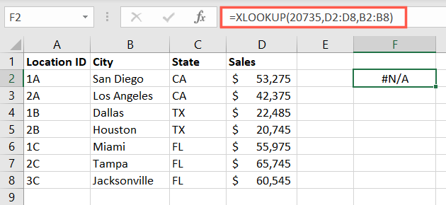 NA Excel Formül Hataları