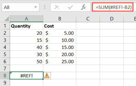 Ref Excel Formül Hataları