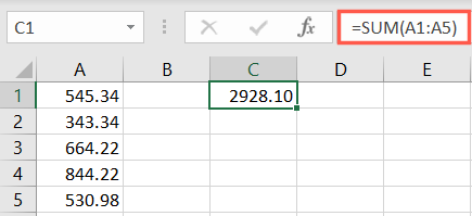 Toplam Aralığı Excel Yapı Formülleri