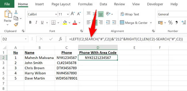 9 excel belirli bir karakterden sonra metin ekleme